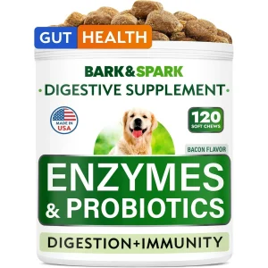 BARK&SPARK Probiotics for Dogs & Digestive Enzymes (Gut Health) Allergy & Itchy Skin