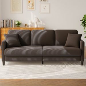 Sofa Couch for Living Room,Comfy Teddy Fleece Loveseat Sofa
